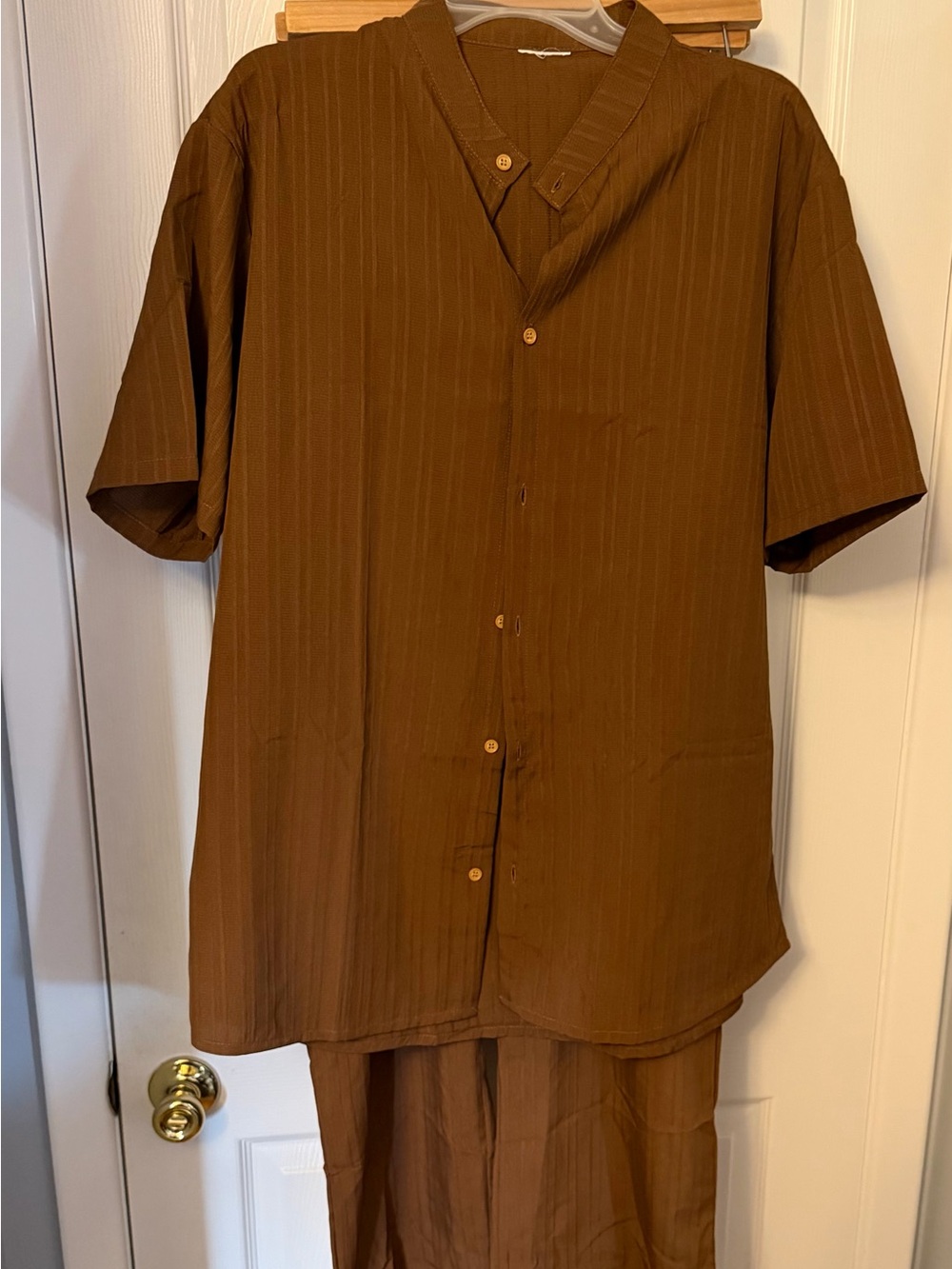 Brown Men's Casual summer outfit xxl shirt/36-38 pants